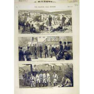  1877 Russians War Czarevich Plevna Roumanians Print