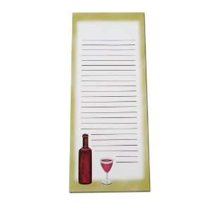  Wine Bottle and Glass Notepad (Magnetic): Health 