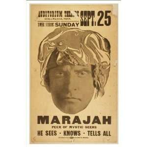  Historic Theater Poster (M), Marajah peer of mystic seers 