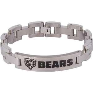  Titanium NFL Football Chicago Bears Logo ID Bracelet 8 1/2 