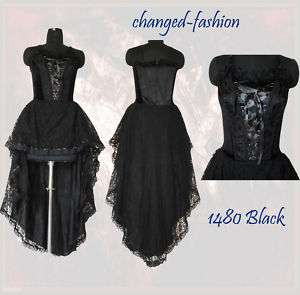 Gothic Corset Dress Long Black PLus Size Sale 1480 XXL  