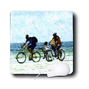   Art   3 Bikers On Sanibel Beach   Mouse Pads Electronics