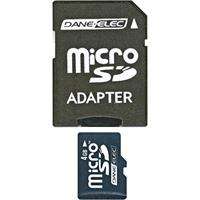 Dane Elec (DA 2IN1 04G R) 4GB microSD Flash Card with Adapter  