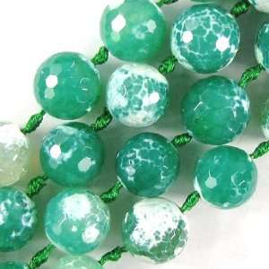  14mm faceted green fire agate round beads 8 strand: Home 