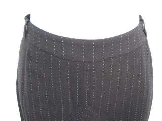 IRENE VAN RYB Brown Pinstripe Blazer Skirt Suit 40/46  