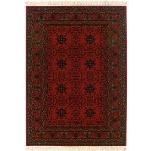 Kashimar Collection Afghan Nomad Red Machine Made Wool Area Rug 6.60 x 