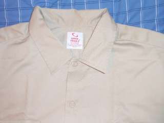 NEW Mens L/S Khaki Work Shirts Size 3XL 2XL XL L M  