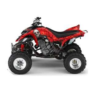 AMR Racing Yamaha Raptor 660 ATV Quad Graphic Kit   Bonecollector: Red
