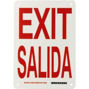   Safety Sign, Legend Exit/Salida  Industrial & Scientific