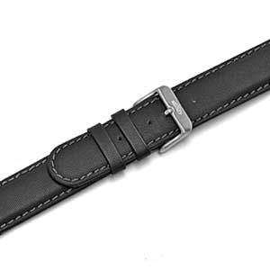20mm New BRUNOFF Mens Gents Black Leather Watch Strap  