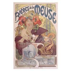  Bieres de la Meuse Giclee Poster Print by Alphonse Mucha 