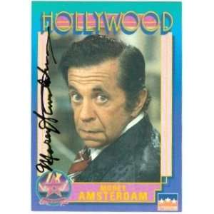  Morey Amsterdam Autographed Hollywood Walk of Fame Trading 
