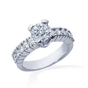  1.60 Ct Round Diamond Engagement Ring 14K SI2 I EGL CUT 