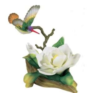   by Sadek Hummingbird with White Magnolia Figurine