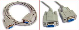 New Serial RS232/RS 232 Null Modem Cable Female to Female DB9 FTA 10ft 