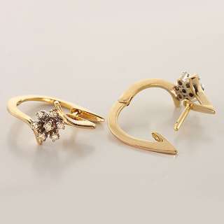 Dazzling Ladies 14K Rose Gold Round Diamond Ring Earring Jewelry Set 