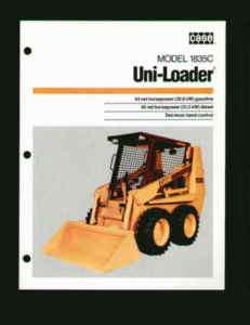 Case 1845C Uni Loader Dealers Specs Brochure 4page 1987  