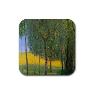  Fruit Trees by Gustav Klimt Square Coasters   Set of 4 