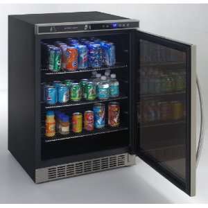   Deluxe 24 Wide Beverage Cooler With Glass Door: Kitchen & Dining