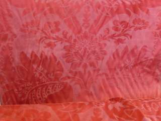 ANTIQUE SCALAMANDRE SILK WHOLE ROLL HUNTER DAMASK BURGUNDY RED EARLY 