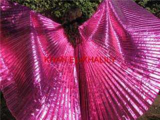 Fuchsia Lame Costume Belly Dance Isis Wings/ Free Bag SALE  