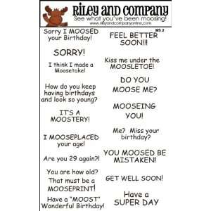  Riley And Company Unmounted Rubber Stamp Set Riley Moose 