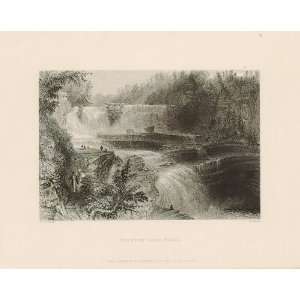  Bartlett 1839 Engraving of Trenton High Falls Kitchen 