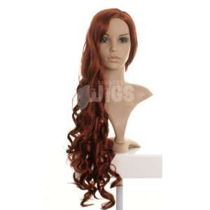   Dark Red Ladies Wig   Centre Parted   Premium Quality Synthetic Hair