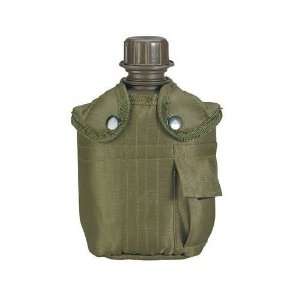Olive Drab GI Style 1 Quart Plastic Canteen With Cover  