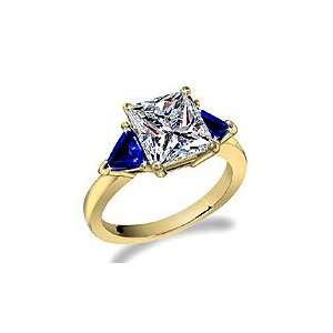  Design Your Own Diamond Ring with Triangle Cut Sapphires 
