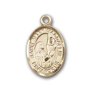   Medal with St. Mary Magdalene Charm and Baby Boots Pin Brooch: Jewelry