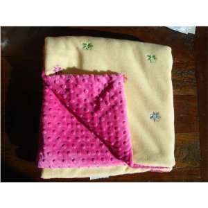    Buttercup & Trendy Pink : Luxury Designer : Baby Blanket: Baby