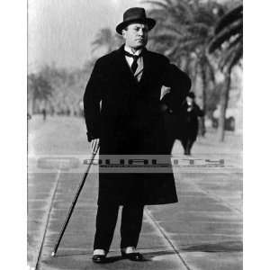 Benito Mussolini with Cane and Top Hat [8 x 10 Photograph]  