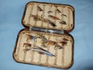 Good vintage Hardy Neroda mottled bakelite fly box.  