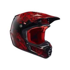  FOX 2009 V3 Latinese Off Road Motorcycle Helmet RED LG 