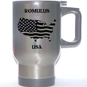  US Flag   Romulus, Michigan (MI) Stainless Steel Mug 