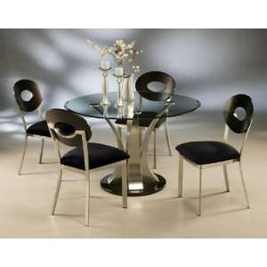  Glass Top Dining Set + Side Chairs   Pastel Furniture: Furniture