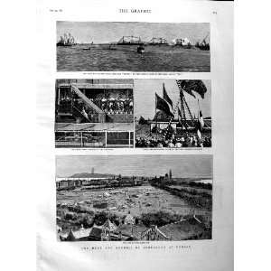  1883 DUKE CONNAUGHT BOMBAY SHIP CATHAY SHAMIANA PRINT 