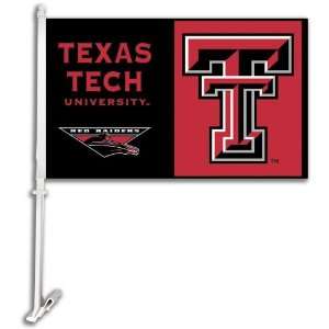     Texas Tech Red Raiders Car Flag W/Wall Brackett