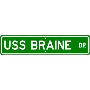  USS BRAINE DD 630 Street Sign   Navy Ship Gift Sailor 