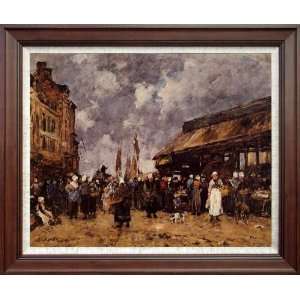  Hand Painted Oil Paintings Trouville Fish Market   Free 