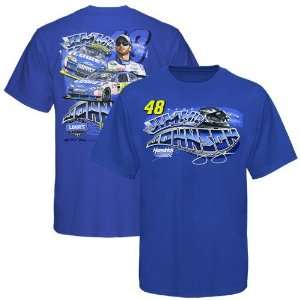 48 Jimmie Johnson Youth Royal Blue Driver T shirt:  Sports 