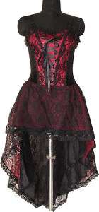 Gothic Long Corset Dress Halloween Diff Colors & Sizes  