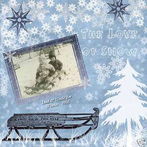 Winter Blues Digitial Scrapbook Kit CD   200+ Images  