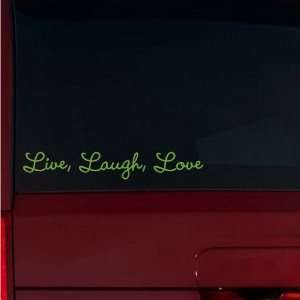  Live, Laugh, Love Window Decal (Lime Tree Green 