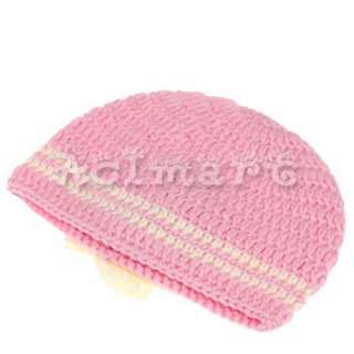 toddler baby girl cute flower kufi knit beanie hat cap  