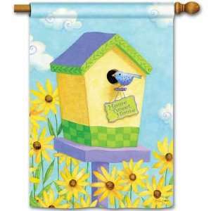  Home Tweet Home Birdhouse Flag   Banner: Patio, Lawn 