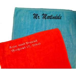  Personalized Beach Towel   Mr and Mrs Beach Towels: Home 