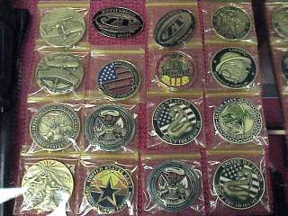 Military Challenge Coins Lot of 16 COINS Mint Condition  