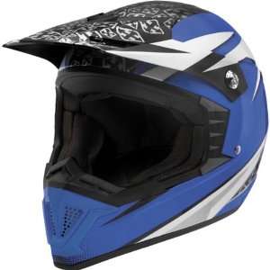  SparX Stealth Shotgun MotoX Motorcycle Helmet   Blue 